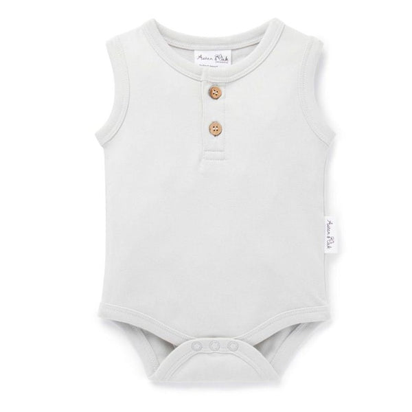 Aster & Oak | Silver Grey Singlet Onesie - LAST Size 0000, 1