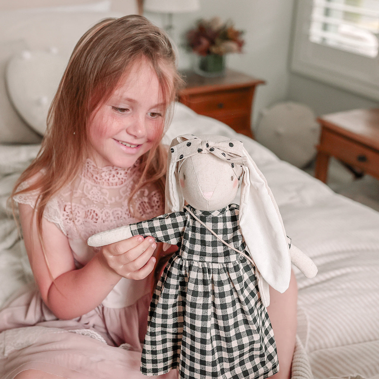 Alimrose | Sofia Bunny Black Check - 50cm