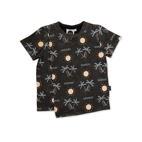Kapow Kids | Sunseeker Asymmetrical T-shirt - Acid Wash