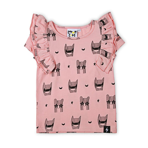 Kapowkids | Super Girl Ruffle T-shirt - LAST Size 00, 0, 1