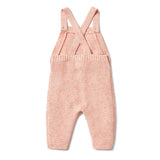 pink knit overalls