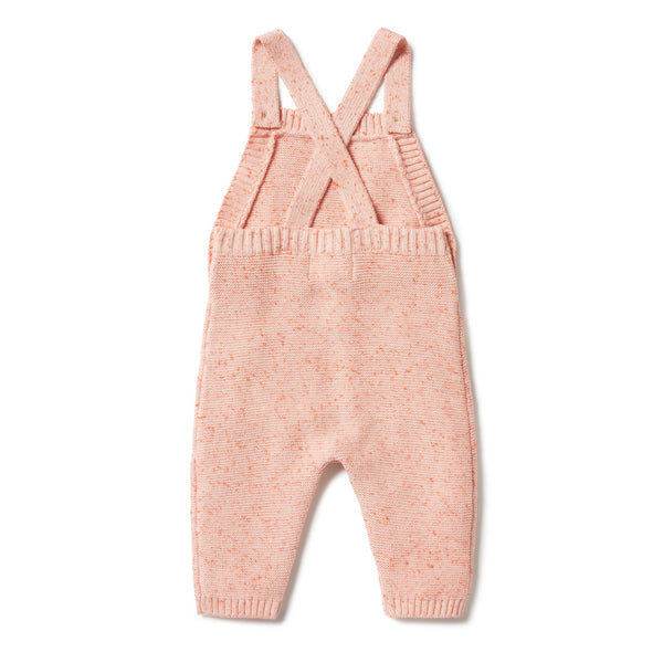 pink knit overalls