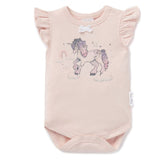 Aster & Oak Unicorn Print Flutter Onesie