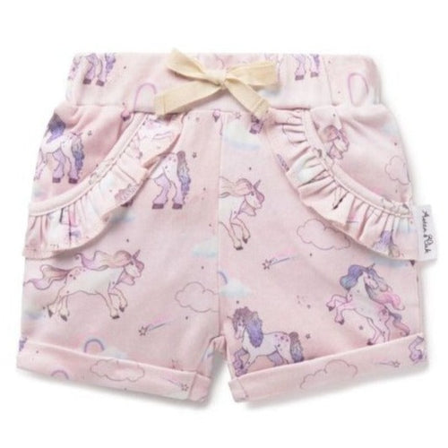 Aster & Oak Unicorn Ruffle Shorts