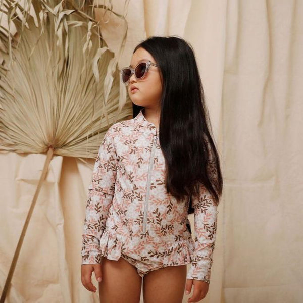 Kapowkids | Vintage Floral UPF50 Rashie Bathers - LAST Size 2