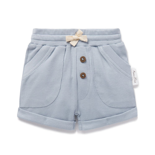 Zen Blue Rib Pocket Shorts
