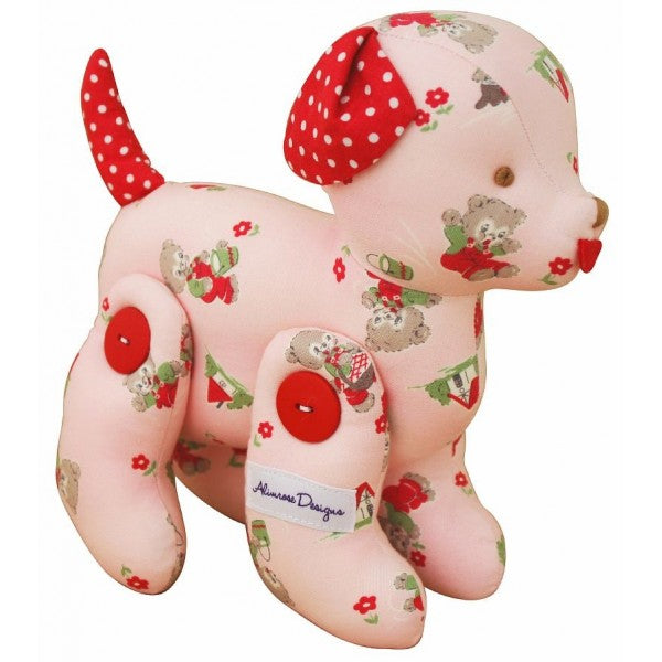 Alimrose | Jointed Puppy - Pink & Red